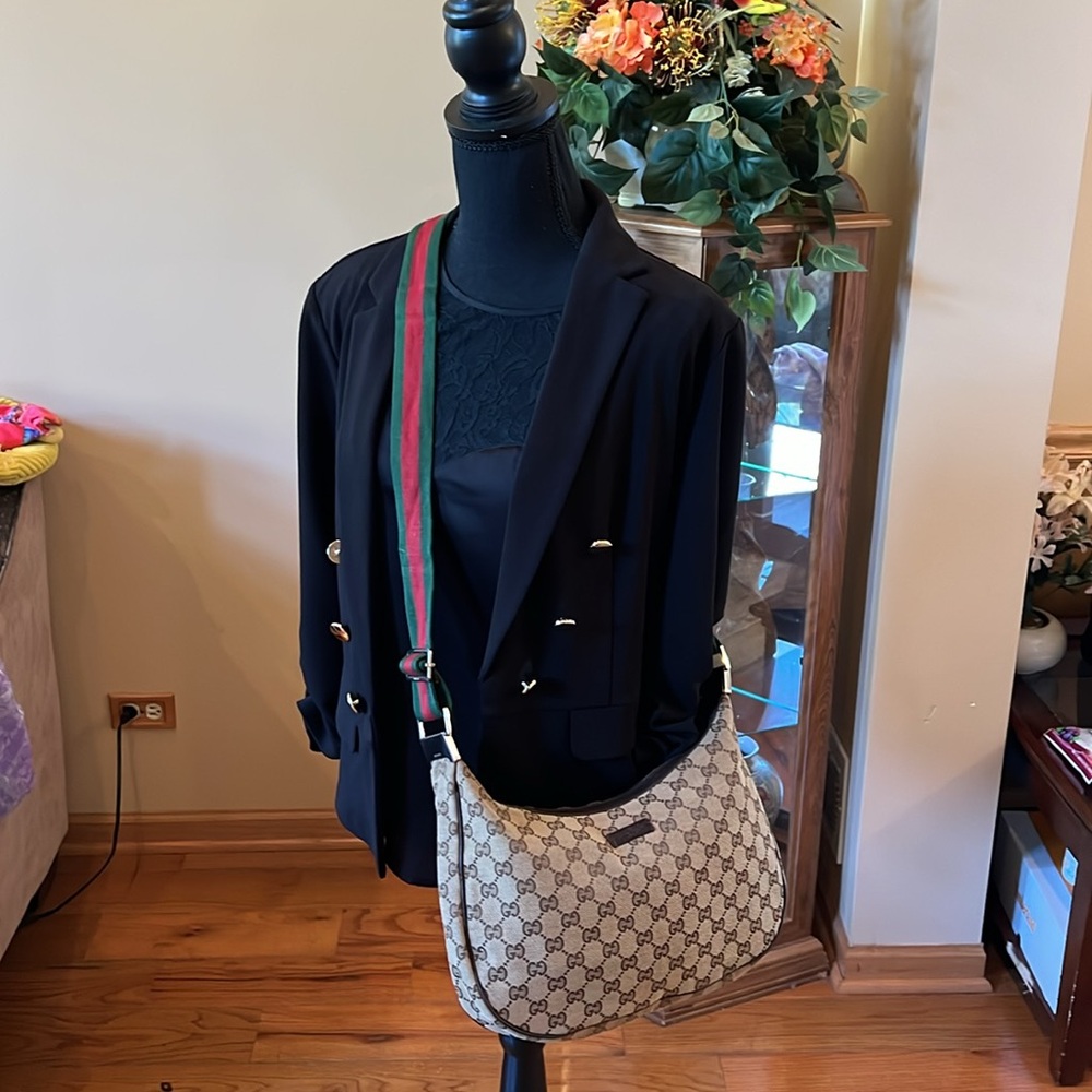 Gucci GG Monogram Web Hobo Messenger Bag ❤️
